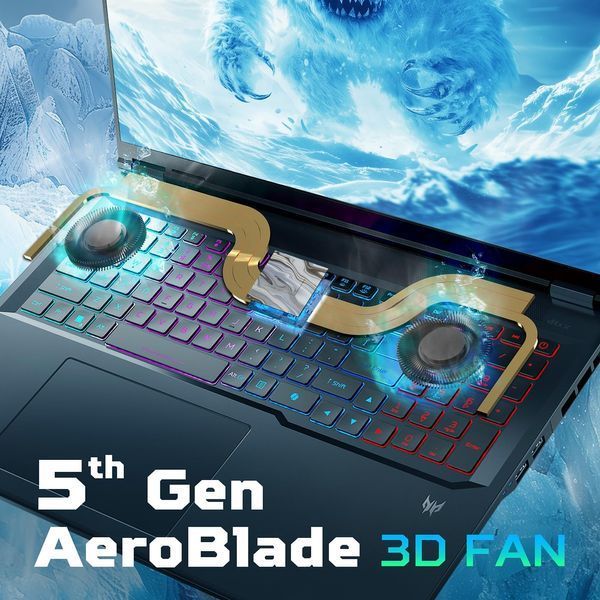 Laptop Acer 18.0 Predator Helios Neo 18 AI PHN18-72 Abyssal Black, Intel Core Ultra 9 275HX, 32Gb, 1Tb, GeForce RTX 5070 8Gb, 18.0 IPS WQXGA (2560x1600) 240Hz Non-glare, HDMI, Gbit Eth, 802.11ax, USB-C TB4, USB-A, CR, IR FHD Web, Linux, Illum RGB Keyb 235043 DOXYTERRA.md foto