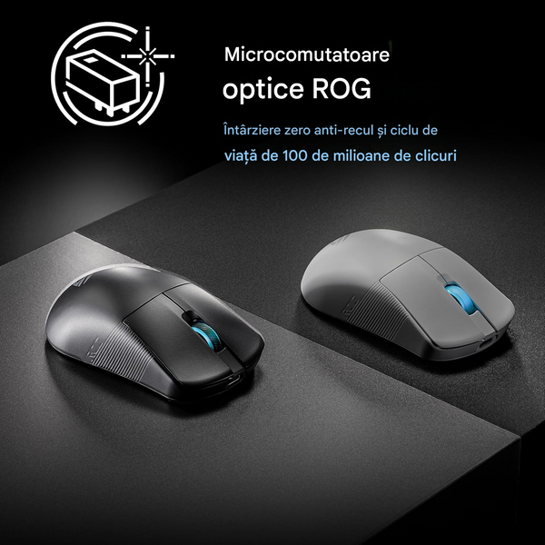 Gaming Wireless Mouse Asus ROG Harpe Ace Mini Black, 42k dpi, 5 buttons, 750IPS, 50G, 49g, Ambidextrous, Opt.SW, 2m, USB+2.4Ghz+BT, 90MP03Z0-BMUA00 224931 DOXYTERRA.md foto