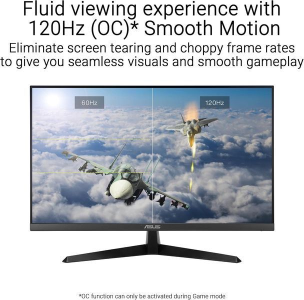 Монитор 27 ASUS VY279HGR Black, IPS, 1920x1080 FHD, Adaptive-Sync, 120Hz, 1msMPRT, 250cd, CR1500:1, D-Sub+HDMI 248586 DOXYTERRA.md фото