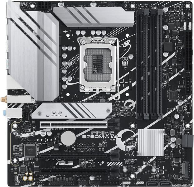 Placa de baza ASUS PRIME B760M-A WIFI Intel B760, LGA1700, Dual DDR5 7200+MHz, PCIe 4.0 x16, Display Port/2xHDMI, USB3.2, USB Type-C, SATA RAID, 2 x M.2 slots PCIe 4.0 x4, SB 8-Ch., 2.5Gb Ethernet, Wi-Fi 6 802.11ax, Aura Sync RGB Lighting 31340 DOXYTERRA.md foto