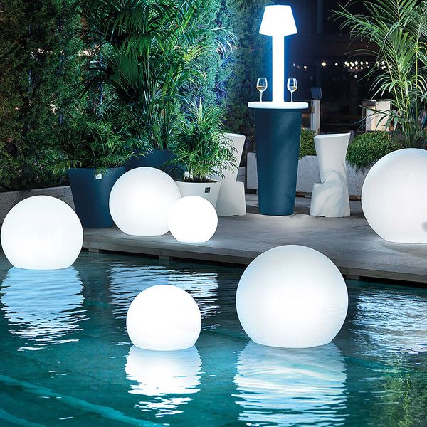 Декоративная светящаяся сфера LYXO SPHERE RGBW d40 cm with batteries Rgbw led kit SL307-UO0400-019 (Декоративная сфера со светодиодной подсветкой RGBW для улицы) 30113 фото