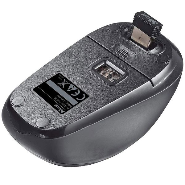 Мышь Trust Yvi Dual Mode Wireless Mouse, Bluetooth/2.4GHz wireless mouse: use your preferred connection method or use both to switch between devices, Black, TR-24208 30288 фото