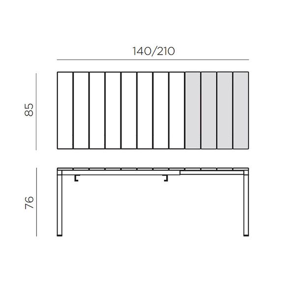 Стол раздвижной Nardi RIO 140 EXTENSIBLE BIANCO vern. bianco 48353.00.000 (Стол раздвижной для сада и террасы) 28353 фото