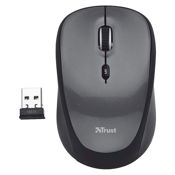 Мышь Trust Yvi Dual Mode Wireless Mouse, Bluetooth/2.4GHz wireless mouse: use your preferred connection method or use both to switch between devices, Black, TR-24208 30288 фото