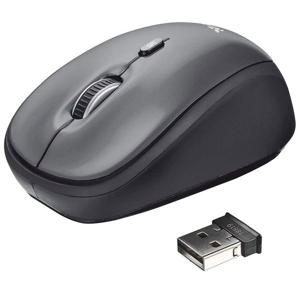 Мышь Trust Yvi Dual Mode Wireless Mouse, Bluetooth/2.4GHz wireless mouse: use your preferred connection method or use both to switch between devices, Black, TR-24208 30288 фото