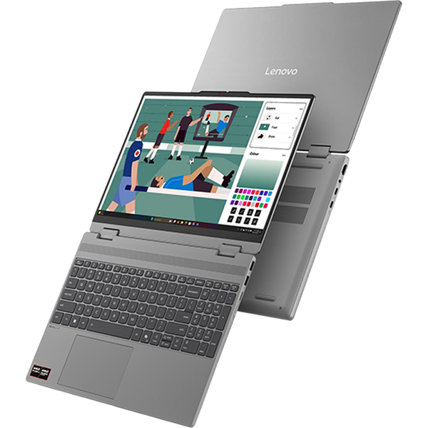 Laptop Lenovo 15.3 IdeaPad 5 2-in-1 15AHP11 Luna Grey, AMD Ryzen 5 230, 16Gb, 512Gb, AMD Radeon Graphics, 15.3 OLED 2.5K (2560x1600) Touch Glare, HDMI, 802.11ax, USB-C, USB-A, CR, IR FHD Web, No OS, Illum Keyb, Luna Grey, Lenovo Digital Pen 2, 83UN001DRK 262438 DOXYTERRA.md foto