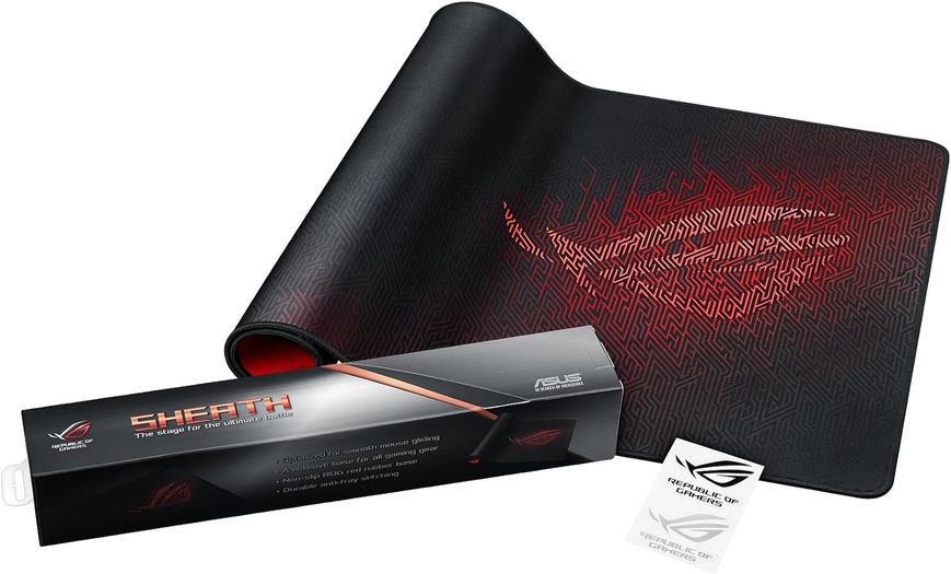 Gaming Mouse Pad Asus ROG Sheath, 900 x 440 x 3mm, Stitched edges, Non-slip rubber base 136417 foto