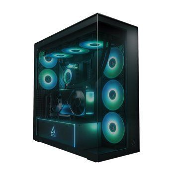Компьютерный корпус Case E-ATX Arctic Xtender VG Black (Tinted Glass & Vertical GPU Mounting) no PSU, 2xUSB 3.2 Gen1, USB 3.2 Gen2 Type C, Audio-out&Mic, 2xP12 Pro A-RGB Rear, 3x P14 Pro Reverse A-RGB Side (ACPCC00016A) 33519 DOXYTERRA.md фото