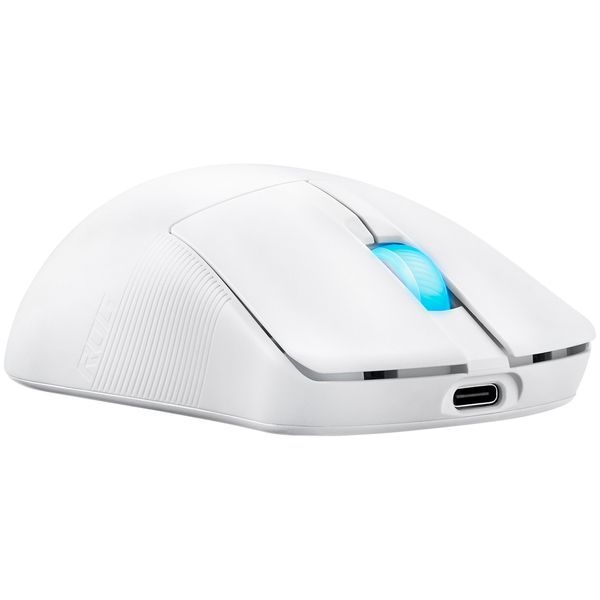 Gaming Wireless Mouse Asus ROG Harpe Ace Mini White, 42k dpi, 5 buttons, 750IPS, 50G, 49g, Ambidextrous, Opt.SW, 2m, USB+2.4Ghz+BT, 90MP03Z0-BMUA10  262604 DOXYTERRA.md foto