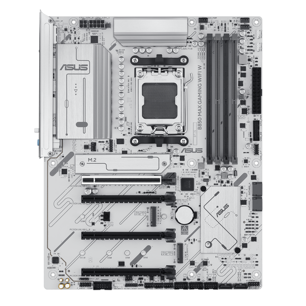 Placa de baza ASUS B850 MAX GAMING WIFI W AMD B850, AM5, Dual DDR5 8000+MHz, PCIe 5.0 x16, PCI-E 4.0/3.0 x16, HDMI/DisplayPort, USB Type-C, SATA&PCIe RAID, M.2 PCIe 5.0 x4 Socket, 2xM.2 PCIe 4.0 x4, SB 8-Ch., Wi-Fi 6E, 2.5Gb, Aura 32916 DOXYTERRA.md foto
