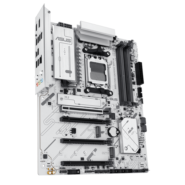 Placa de baza ASUS B850 MAX GAMING WIFI W AMD B850, AM5, Dual DDR5 8000+MHz, PCIe 5.0 x16, PCI-E 4.0/3.0 x16, HDMI/DisplayPort, USB Type-C, SATA&PCIe RAID, M.2 PCIe 5.0 x4 Socket, 2xM.2 PCIe 4.0 x4, SB 8-Ch., Wi-Fi 6E, 2.5Gb, Aura 32916 DOXYTERRA.md foto