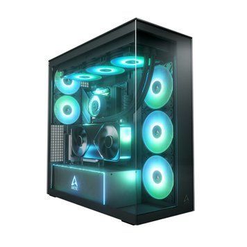 Компьютерный корпус Case E-ATX Arctic Xtender VG Black (Clear Glass & Vertical GPU Mounting) no PSU, 2xUSB 3.2 Gen1, USB 3.2 Gen2 Type C, Audio-out&Mic, 2xP12 Pro A-RGB Rear, 3x P14 Pro Reverse A-RGB Side (ACPCC00024A) 33521 DOXYTERRA.md фото