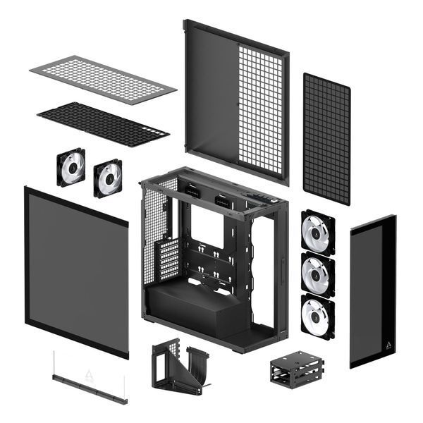 Компьютерный корпус Case E-ATX Arctic Xtender VG Black (Clear Glass & Vertical GPU Mounting) no PSU, 2xUSB 3.2 Gen1, USB 3.2 Gen2 Type C, Audio-out&Mic, 2xP12 Pro A-RGB Rear, 3x P14 Pro Reverse A-RGB Side (ACPCC00024A) 33521 DOXYTERRA.md фото