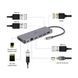 Gembird A-CM-COMBO5-05, USB Type-C 5-in-1 multi-port adapter (Hub + HDMI + PD + card reader + LAN), 3-port USB 3.1 Gen 1 (5 Gbps) hub, 4K HDMI, Gigabit LAN port, SD card reader and 100 W USB Type-C Power Delivery port, durable premium style metal housin 31222 foto 3 DOXYTERRA.md