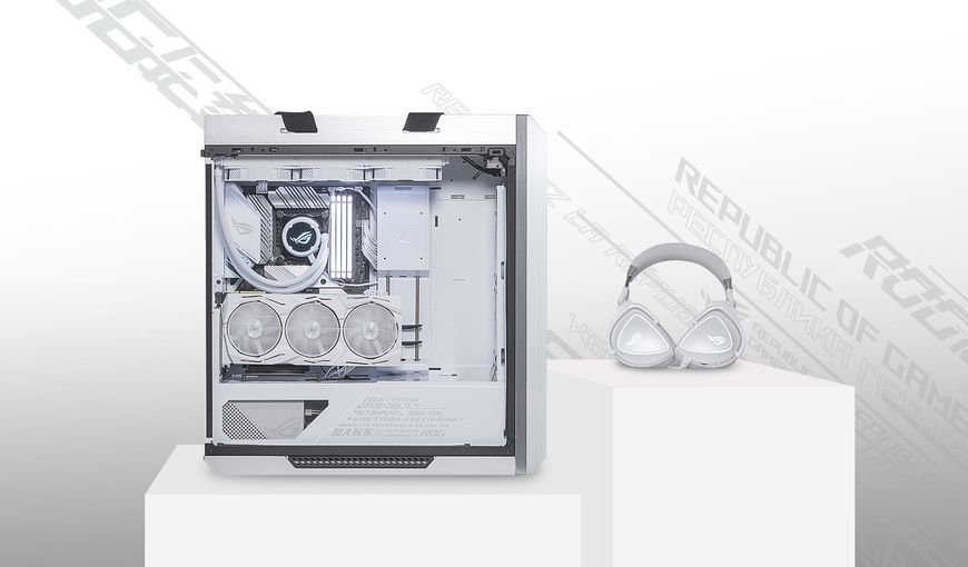 Carcasa Case E-ATX ASUS ROG Strix Helios II GX601S White Edition no PSU, Dual Tempered Glass Side Panels, 4 x 140mm PWM Fans, 4xUSB 3.2 Gen1, 2xUSB 3.2 Gen2 Type C, Audio-out&Mic, Aura Sync RGB GX601S/WT/TG// 33131 DOXYTERRA.md foto