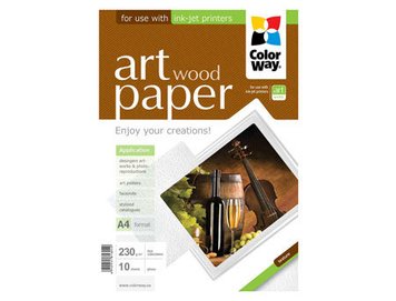 ColorWay Art Wood Glossy Finne Photo Paper, 230g/m2, A4, 10pack 20397 фото