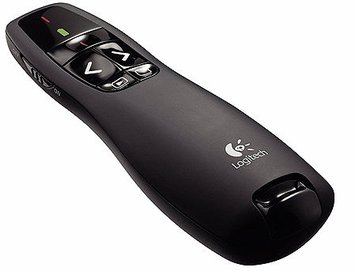 Logitech R400 Black Laser Presentation Remote 2.4 GHz wireless, Up to 15-meter range, Battery indicator, Red laser pointer, 910-001356 24774 фото