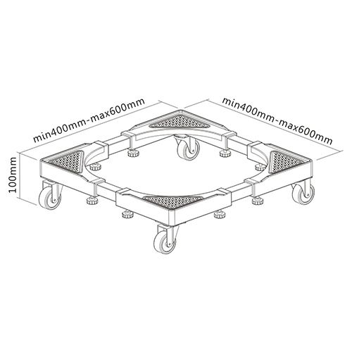 Lumi WMS-02S Classic Adjustable Mobile Base (400~600mm), Weight Capacity: 200kg 32039 фото