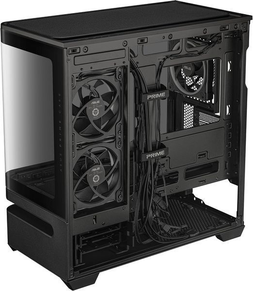 Carcasa Case Micro ATX ASUS Prime AP202 ARGB Black no PSU, Curved Tempered Glass Panel,  3 x ARGB Fans 120mm, 2xUSB 3.2 Gen1, USB 3.2 Gen2 Type C, Audio-out&Mic AP202/BK/TG/ARGB// 33132 DOXYTERRA.md foto
