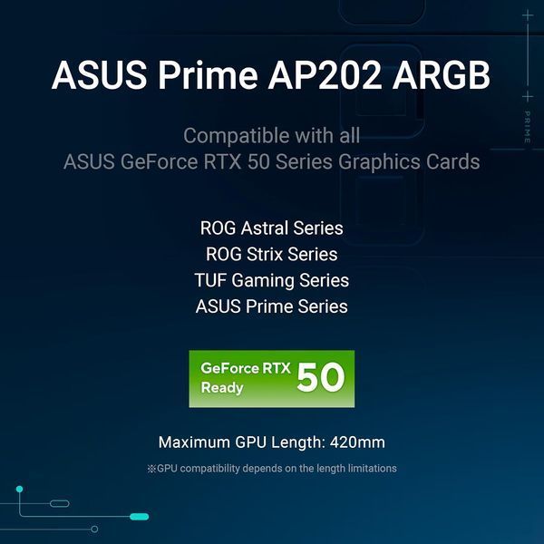 Carcasa Case Micro ATX ASUS Prime AP202 ARGB Black no PSU, Curved Tempered Glass Panel,  3 x ARGB Fans 120mm, 2xUSB 3.2 Gen1, USB 3.2 Gen2 Type C, Audio-out&Mic AP202/BK/TG/ARGB// 33132 DOXYTERRA.md foto