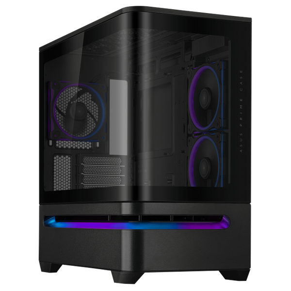 Carcasa Case Micro ATX ASUS Prime AP202 ARGB Black no PSU, Curved Tempered Glass Panel,  3 x ARGB Fans 120mm, 2xUSB 3.2 Gen1, USB 3.2 Gen2 Type C, Audio-out&Mic AP202/BK/TG/ARGB// 33132 DOXYTERRA.md foto