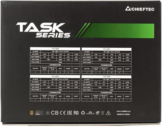 Sursa de alimentare 700W ATX Power supply Chieftec TASK TPS-700S, 700W, Black, ATX-12V V.2.3 PSU, FAN 12cm, 80 PLUS Bronze, Active PFC (Power Factor Correction) (sursa de alimentare/блок питания) 32151 DOXYTERRA.md foto