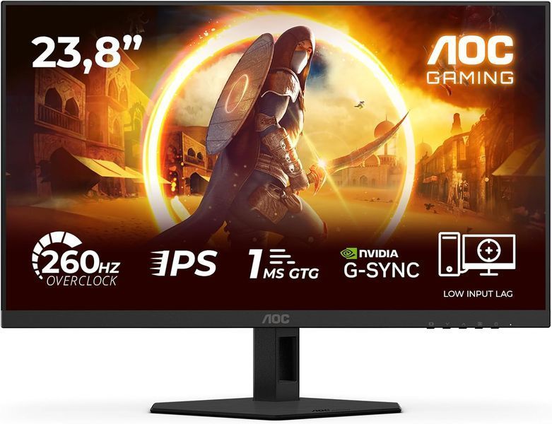 Monitor 23.8 AOC 24G4ZRE Black, IPS, 1920x1080 FHD, 240Hz, AdaptiveSync+G-Sync, 0.3msMPRT, 300cd, HDR10, HDMI+DP 250142 DOXYTERRA.md foto
