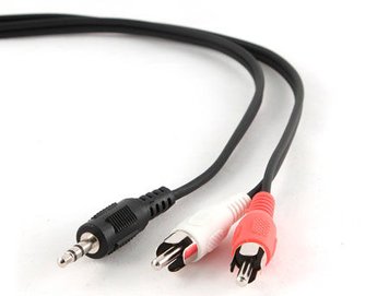 Gembird CCA-458 audio 3.5mm stereo plug to 2 phono plugs 1.5 meter cable (cablu audio /кабель аудио) 13302 фото