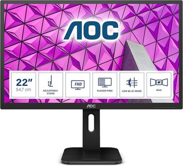 23.8 AOC IPS LED 24P1 Black 3-sides Borderless (5ms, 50M:1, 250cd, 1920x1080, 178°/178°, VGA, DVI, DisplayPort, HDMI, USB Hub: 4 x USB3.0, Speakers 2 x 2W, Audio Line-out, Pivot, Height-adjustable, VESA) AOC 24P1 foto