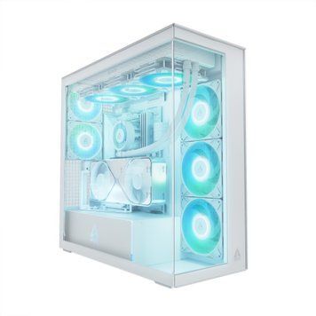 Компьютерный корпус Case E-ATX Arctic Xtender VG White (Clear Glass & Vertical GPU Mounting) no PSU, 2xUSB 3.2 Gen1, USB 3.2 Gen2 Type C, Audio-out&Mic, 2xP12 Pro A-RGB Rear, 3x P14 Pro Reverse A-RGB Side (ACPCC00017A) 33520 DOXYTERRA.md фото