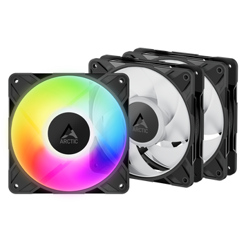 Вентилятор для корпуса Case/CPU FAN Arctic P12 Pro A-RGB LN Black 3-PACK, Low-Noise A-RGB PWM Fan with Cable Splitter, 120x120x25 mm, 4-Pin-Connector + 4-Pin-Socket, 450-2000rpm, Airflow 49 cfm / 83 m3/h, ACFAN00347A 33537 DOXYTERRA.md фото