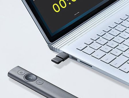 Logitech Spotlight Presentation Remote Slate, Bluetooth & 2.4 GHz wireless connection, Up to 30-meter range, Battery Rechargeable Lithium Polymer 85mAh, 910-004861 26559 DOXYTERRA.md фото