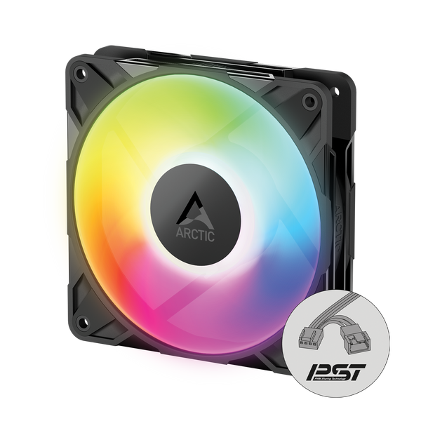 Вентилятор для корпуса Case/CPU FAN Arctic P12 Pro A-RGB LN Black 3-PACK, Low-Noise A-RGB PWM Fan with Cable Splitter, 120x120x25 mm, 4-Pin-Connector + 4-Pin-Socket, 450-2000rpm, Airflow 49 cfm / 83 m3/h, ACFAN00347A 33537 DOXYTERRA.md фото