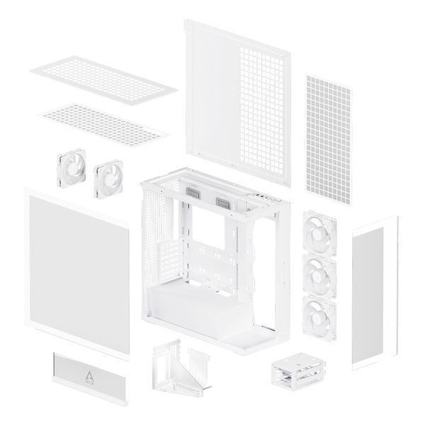 Carcasa Case E-ATX Arctic Xtender VG White (Clear Glass & Vertical GPU Mounting) no PSU, 2xUSB 3.2 Gen1, USB 3.2 Gen2 Type C, Audio-out&Mic, 2xP12 Pro A-RGB Rear, 3x P14 Pro Reverse A-RGB Side (ACPCC00017A) 33520 DOXYTERRA.md foto