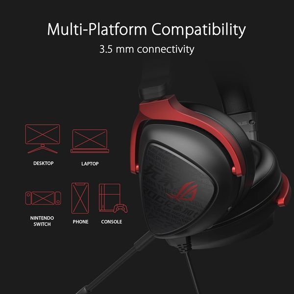 Проводные игровые наушники ASUS Gaming Headset ROG Delta S Core, Driver 50mm Neodymium magnet, Headphones 20 ~ 40000 Hz, Mic 100 ~ 10000 Hz, Virtual 7.1, 1.5m cable 33203 DOXYTERRA.md фото