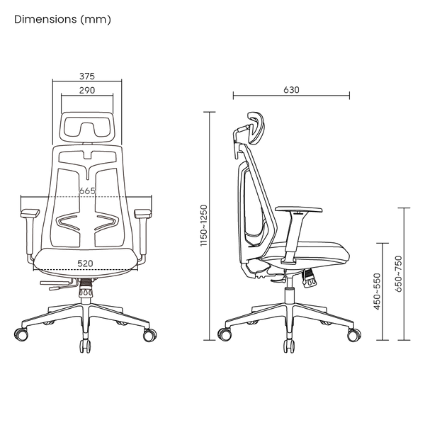 Scaun de birou ergonomic LumiVida Ergonomic Office Chair LV-CH05-40,Black,Adjustable Headrest, Lumbar Support,Breathable Mesh Back, Adjustable Armrest, Pneumatic Seat-Height Adjustment, Seat Depth Adj., 340mm Nylon Base, PU Caster, 100mm Class 3 Gas Lift, 33420 DOXYTERRA.md foto