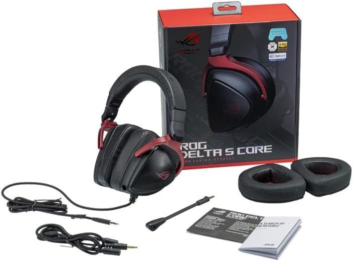 Проводные игровые наушники ASUS Gaming Headset ROG Delta S Core, Driver 50mm Neodymium magnet, Headphones 20 ~ 40000 Hz, Mic 100 ~ 10000 Hz, Virtual 7.1, 1.5m cable 33203 DOXYTERRA.md фото