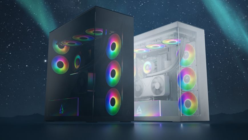 Carcasa Case E-ATX Arctic Xtender VG White (Clear Glass & Vertical GPU Mounting) no PSU, 2xUSB 3.2 Gen1, USB 3.2 Gen2 Type C, Audio-out&Mic, 2xP12 Pro A-RGB Rear, 3x P14 Pro Reverse A-RGB Side (ACPCC00017A) 33520 DOXYTERRA.md foto